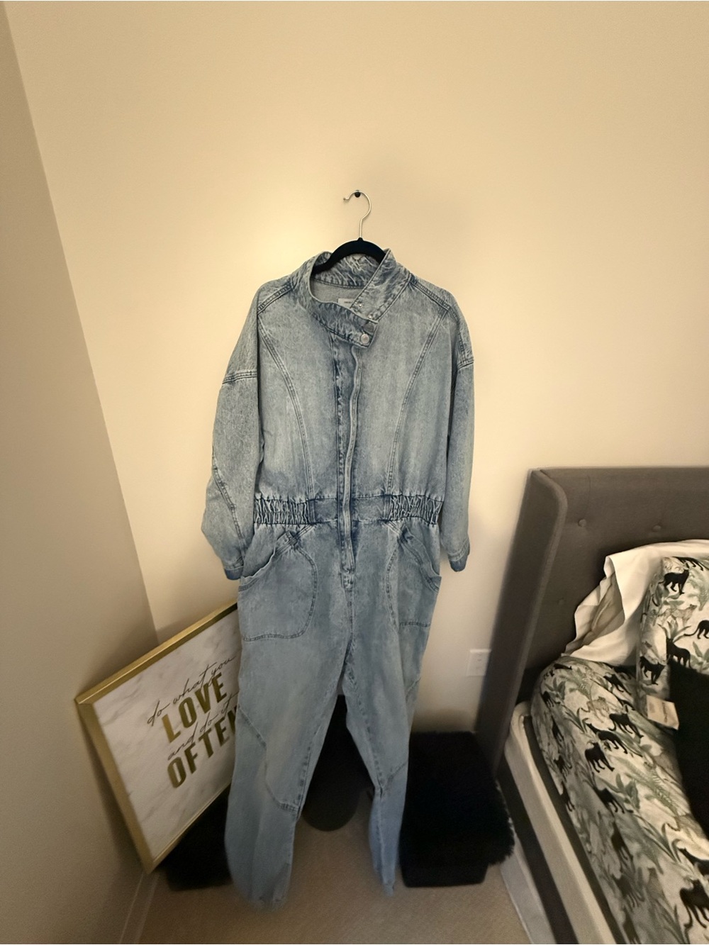 Forever 21 Light Blue Denim Jumpsuit Overalls
